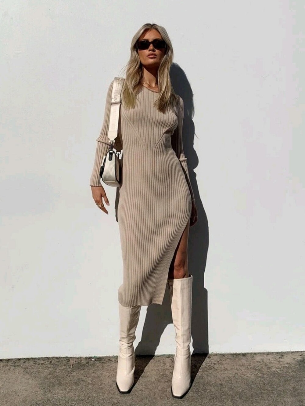 Princess Polly Nicky Midi Dress In Beige